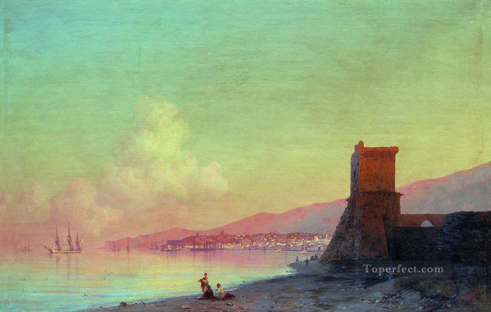 sunrise in feodosia 1852 Romantic Ivan Aivazovsky Russian Oil Paintings